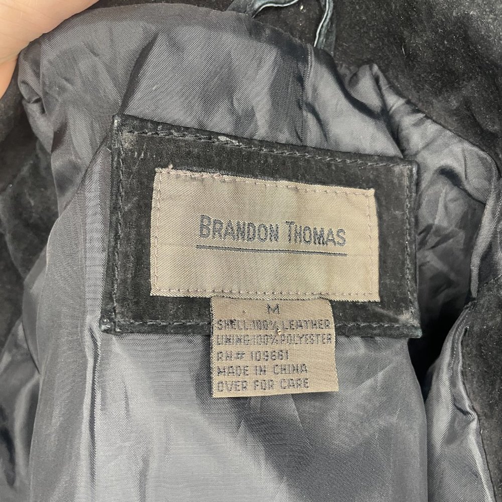 Brandon Thomas Suede Jacket with Floral Embroidery - Women's Size M - Picture 6 of 6